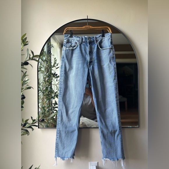 AGOLDE | straight leg frayed hem | size 26 - Picture 2 of 7